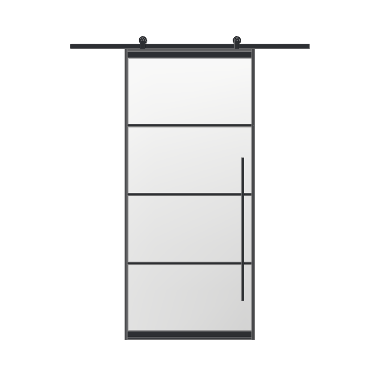 Skantrae SlimSeries Alu - Metalen Schuifdeur Zwart